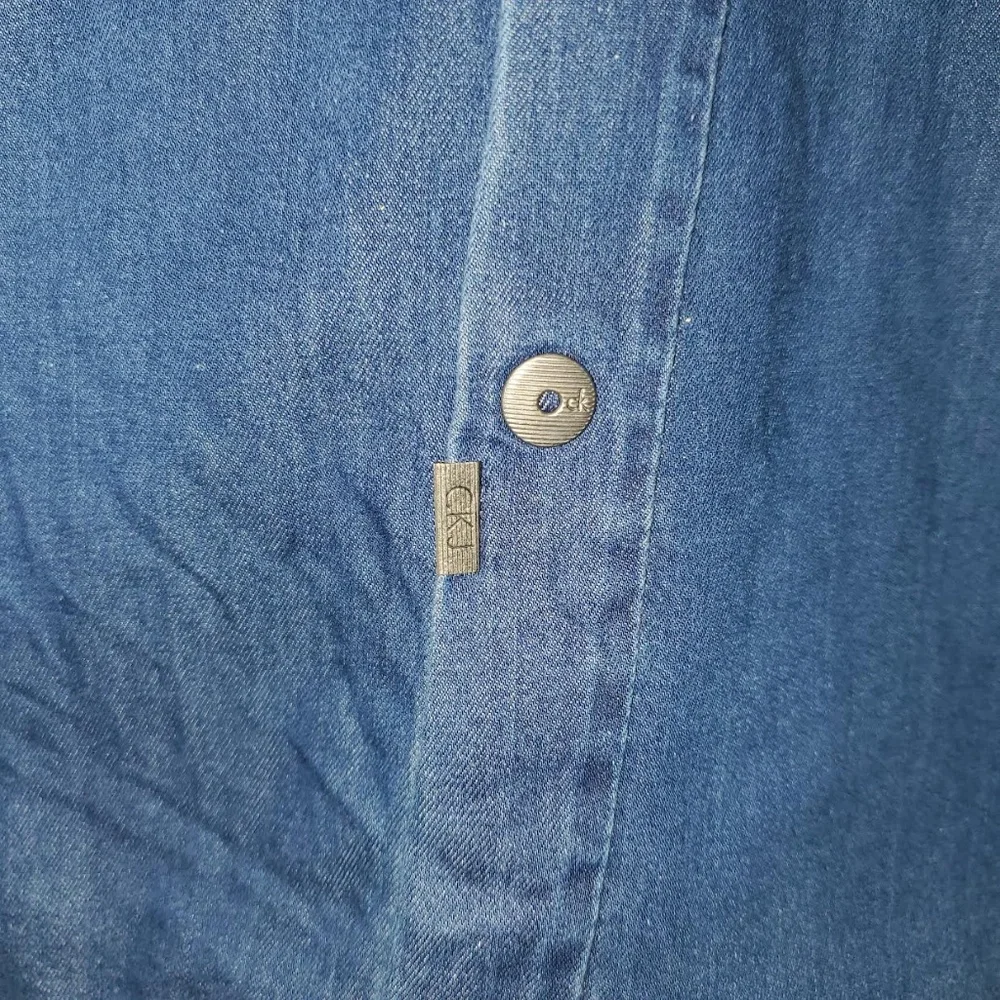 Mens Calvin Klein Jeans Dark Denim Long Sleeve Shirt - Picture 7 of 14